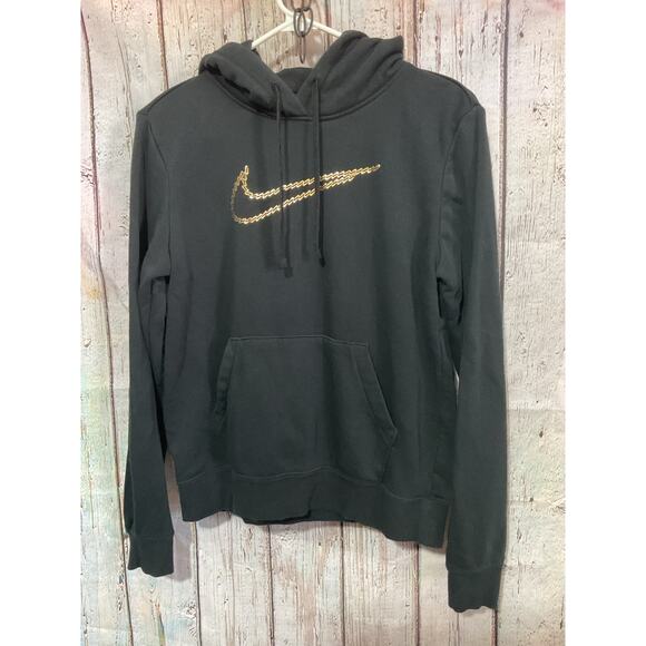 NEW Nike Hoodie Size XS Gold Metallic Swoosh - Picture 10 of 11